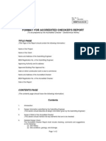 Format For Accredited Checker'S Report: Title Page