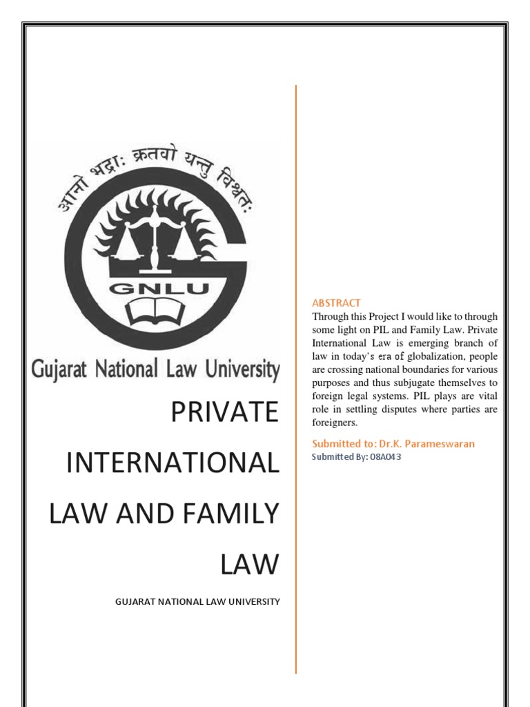 PRIVATE INTERNATIONAL LAW AND FAMILY LAW pdf Domicile Law Choice