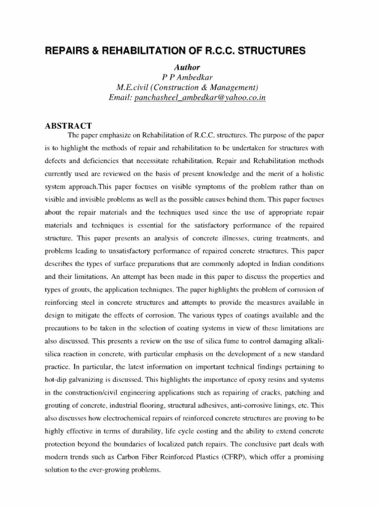 Repair of Concrete Structures | PDF | Foreign Language Studies