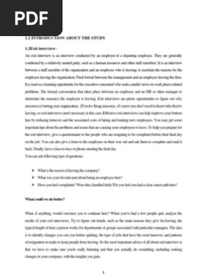 exit interview