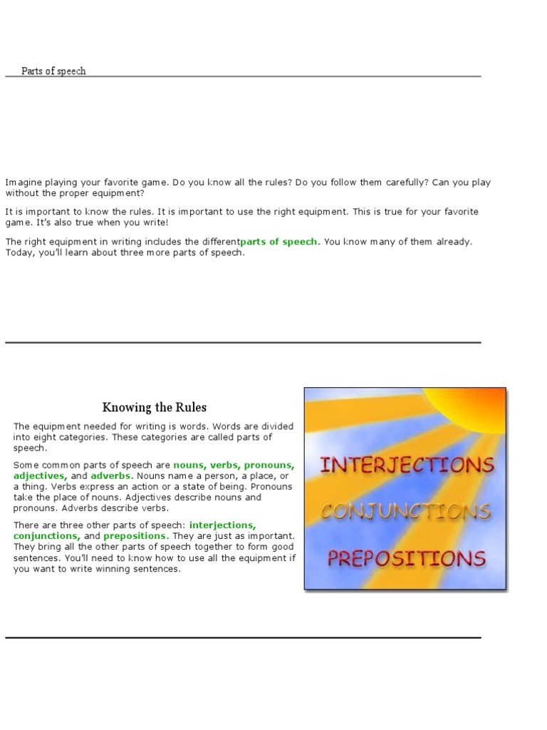 Understanding Parts of Speech | PDF | Part Of Speech | Lexical Semantics