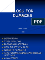 Blogs For Dummies 2008