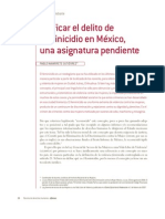 Tipificar El Delito de Feminicidio en México, Una Asignatura Pendiente
