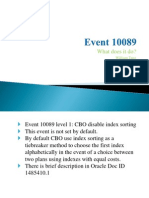 Event 10089 - CBO Disable Index Sorting