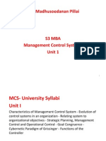 MCS- Evolution of control systems and organizational objectives