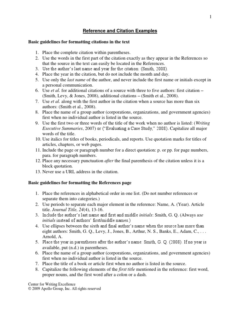 APA Reference and Citation Examples Digital Object