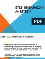 Anestesia, Embarazo y Diabetes