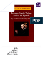 Harnoncourt - Music As Speech