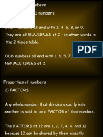 Properties of Numbers