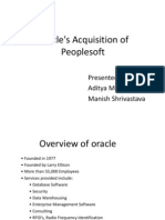 Oracle's Acquisition of Peoplesoft