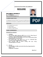 Resume: PR Ajees H Ku Mar. P