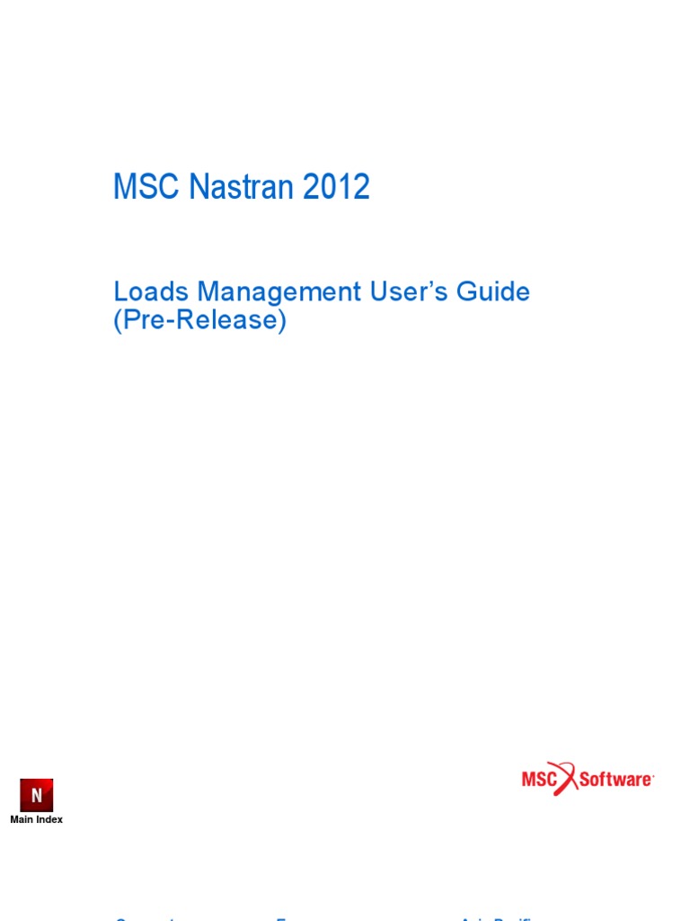 MSC Nastran 2012 Loads Management User's Guide (Pre-Release) | PDF ...