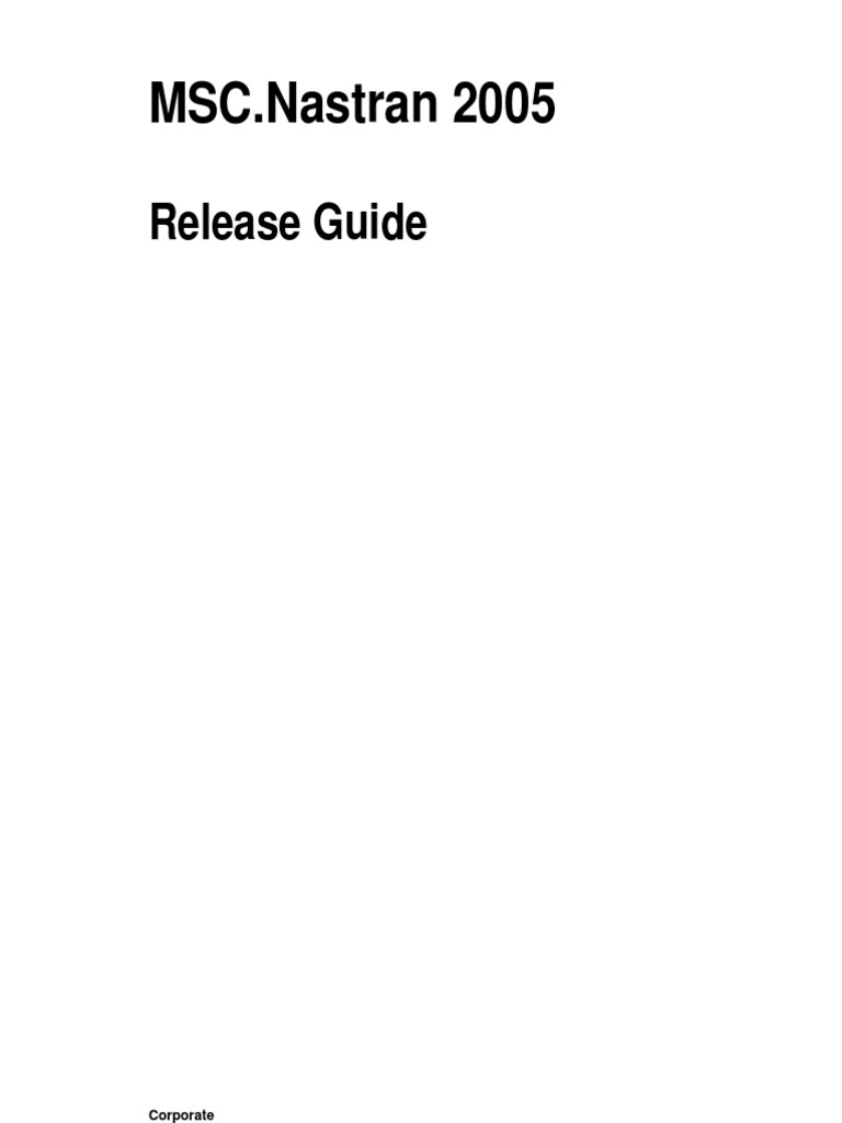 MSC - Nastran 2005 Release Guide | PDF | Mathematical