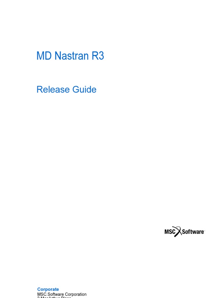 MD Nastran R3 Release Guide | PDF | Business | Computers