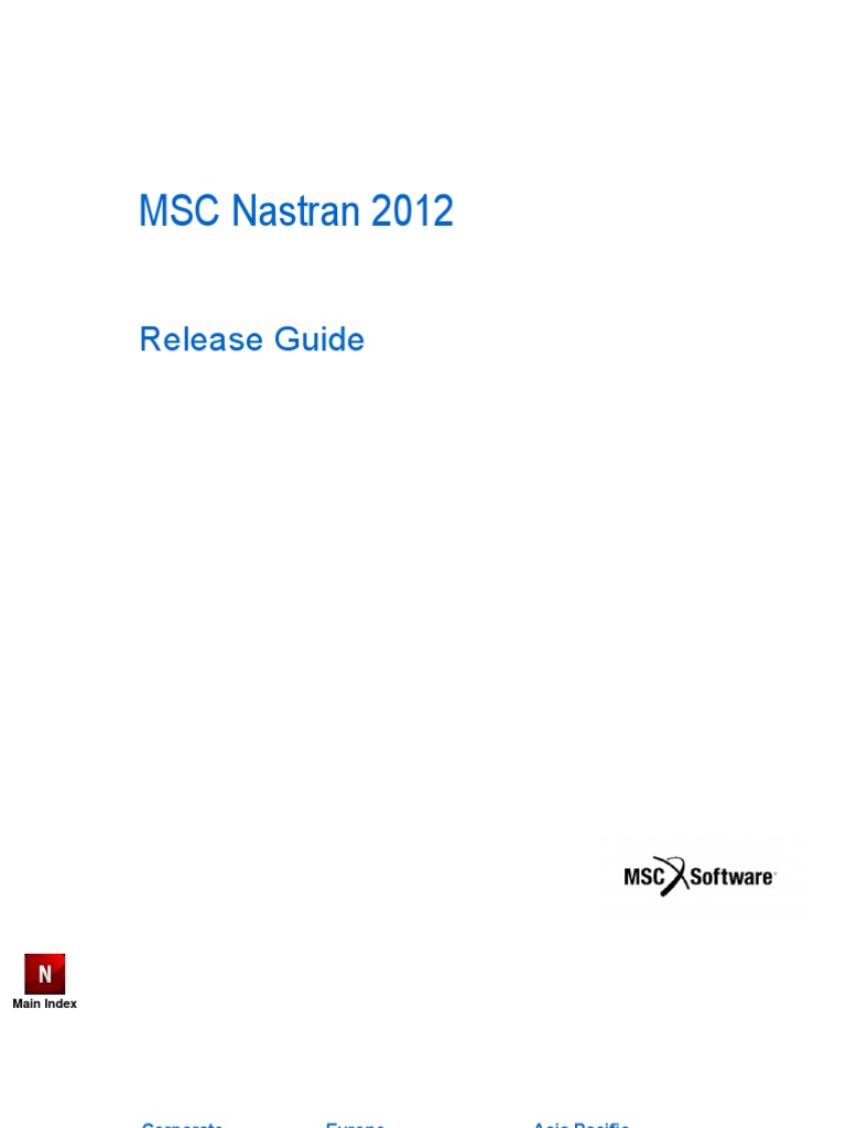 MSC Nastran 2012 Release Guide | PDF | Deformation (Mechanics) | Stress ...