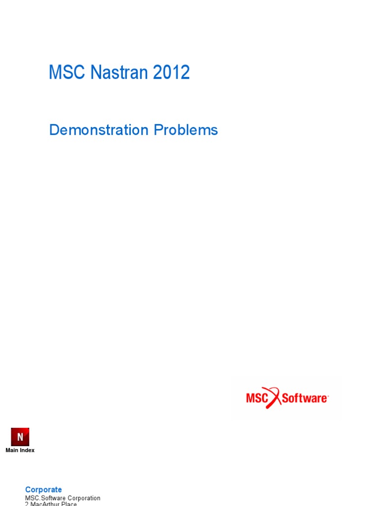 MSC Nastran 2012 Demonstration Problems | PDF | Computers