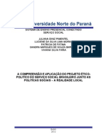 A Compreensão e Aplicação do Projeto Ético-Politico do Serviço Social Brasileiro junto as Politicas Sociais (Reparado)