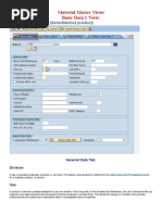 Material Master - Views