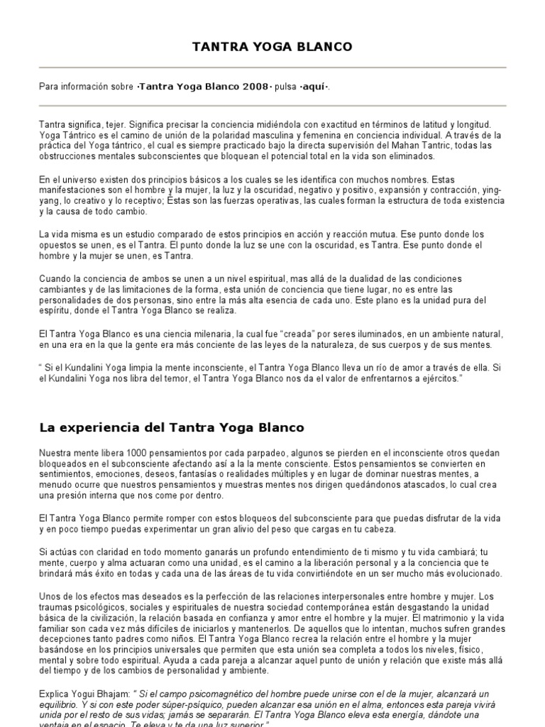 Tantra Yoga Blanco: Unión y Liberación | PDF | Guru Nanak | Yoga