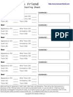 Brewer's Friend: Beer Party Tasting Sheet