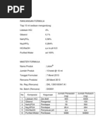 Rancangan Formula Lidokain HCL