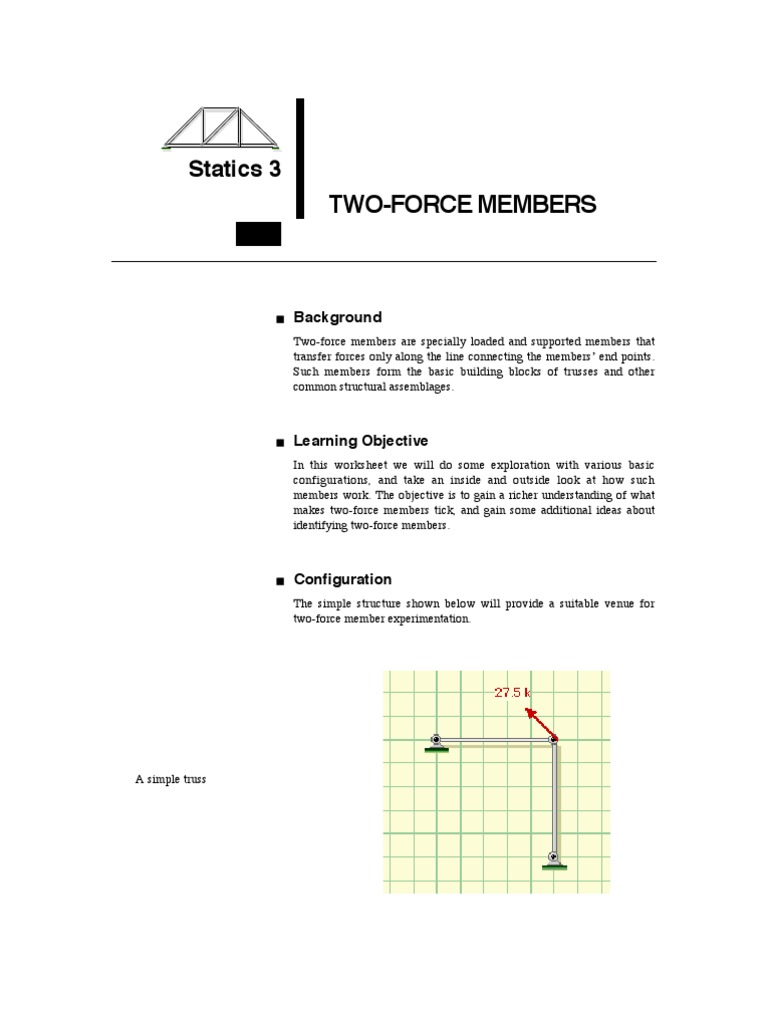 Statics 3: Two-Force Members | PDF | Truss | Ellipse