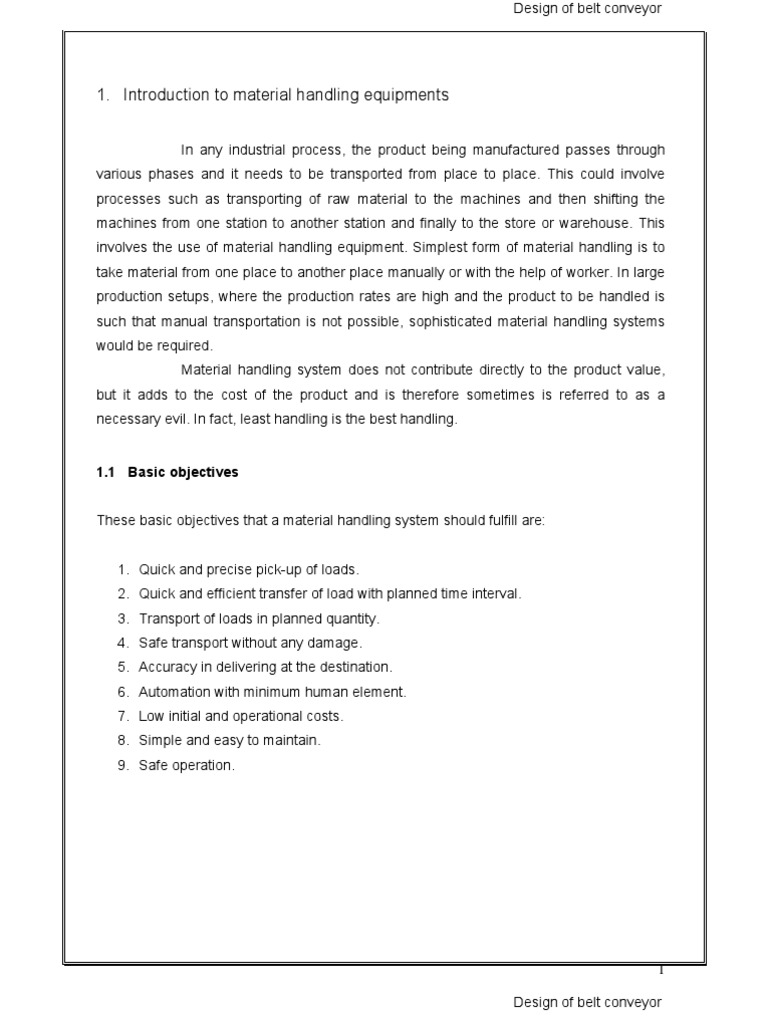 Basics Of Conveyor Pdf Belt Mechanical Bearing Mechanical