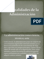 Generalidades de la Administración