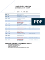 First Quarter Meeting 2013 - Schedule
