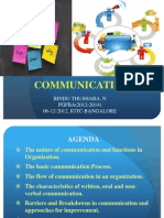Communication: Bindu Thushara. N PGPBA (2012-2014) 06-12-2012, IGTC-BANGALORE