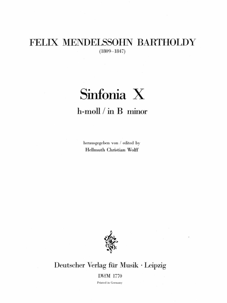 Mendelssohn string symphony no 10 pdf