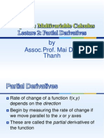 Multivariable Calculus Partial Derivatives