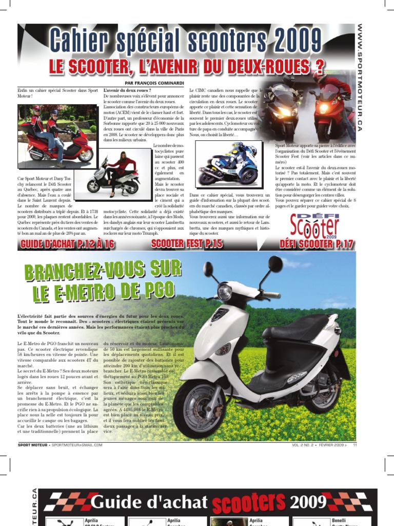 Fev 09 Sport Moteur Scooters, PDF, Motocyclette