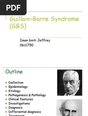 Guillain Barre Syndrome Gbs Iman Pdf Myelin Medical Specialties