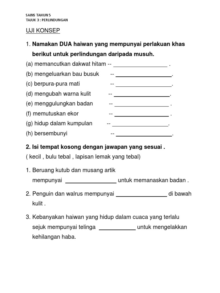 Uji Konsep Perlindungan Haiwan Pdf