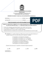 Parcial  Matemática Básica 2011-2b UN colombia