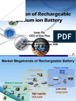 Evolution of Rechargeable Lithium Ion Battery - Isaac Ra