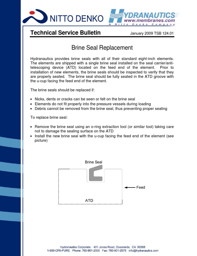 Brine Seal Replacement | PDF