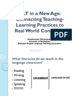 ELT in A New Age: Connecting Teaching-Learning Practices To Real World Conditions