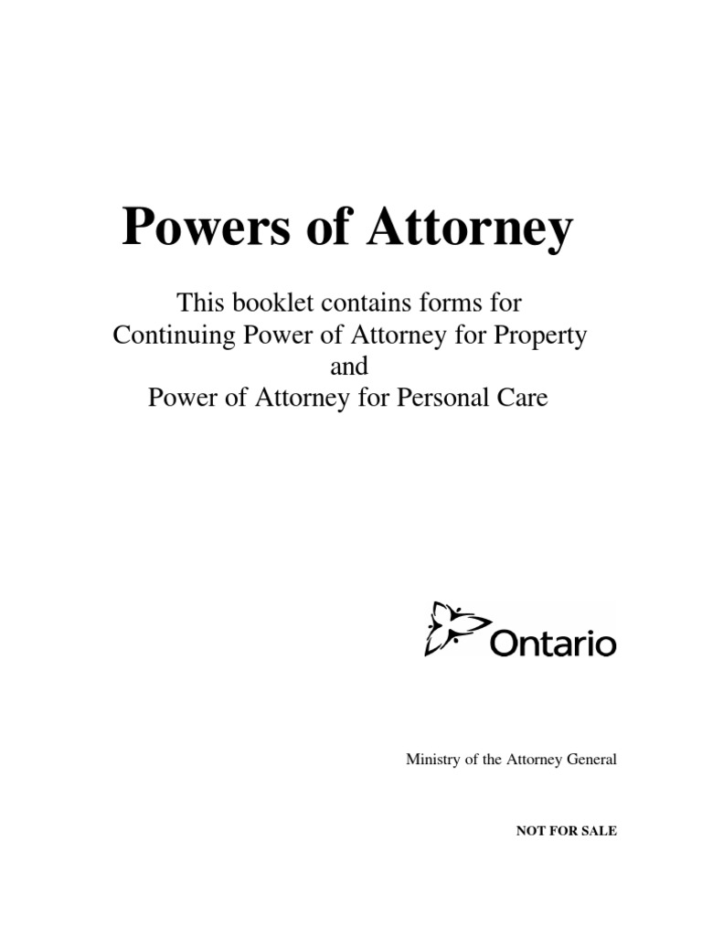 power of attorney form - canada | pdf | power of attorney | legal
