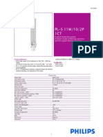 PL-S 11W/10/2P 1CT: Product Family Description Compact Single-Ended Low-Pressure Mercury Vapour Fluorescent Lamps