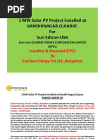 1 MW Solar PV Project Installed