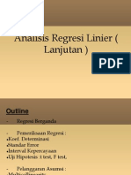 Analisis Regresi Linier (Lanjutan)