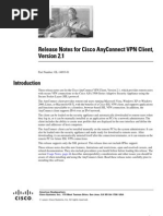 Release Notes For Cisco Anyconnect VPN Client