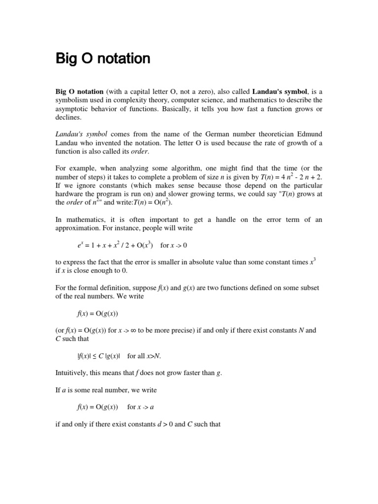 Big O Time Complexity Algorithms And Data Structures