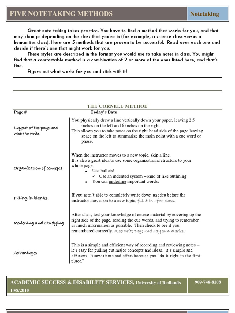 Effective Notetaking Methods Guide | PDF | Cognitive Science | Epistemology