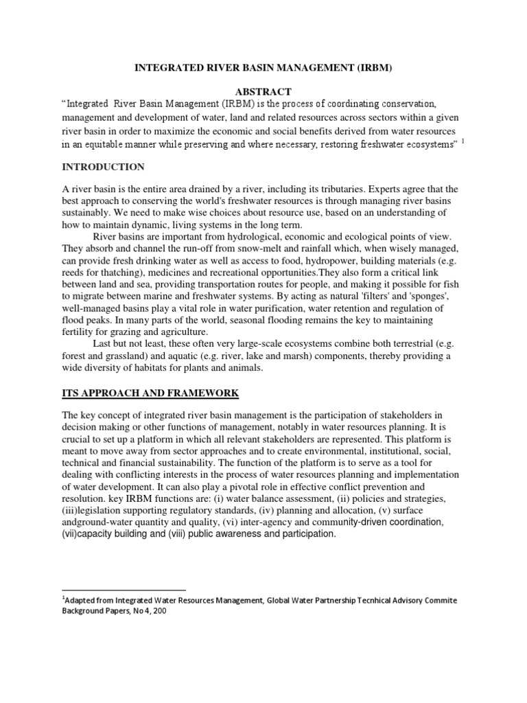 Integrated River Basin Management Overview | PDF | Water Resources ...