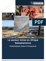 Le Secteur Minier en Afrique Subsaharienne. Problématiques, Enjeux Et Perspectives