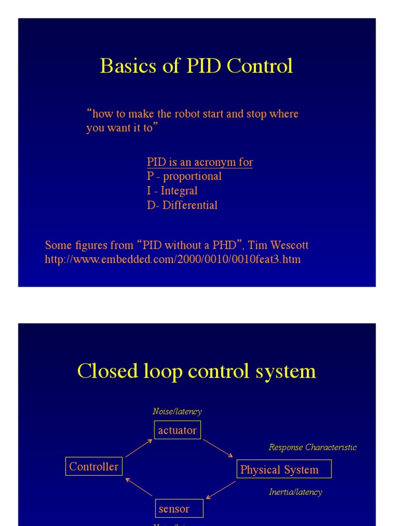 Basics of PID Control: how to make the robot start and stop where you ...
