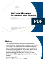 Universe Designer Essentials and Beyond